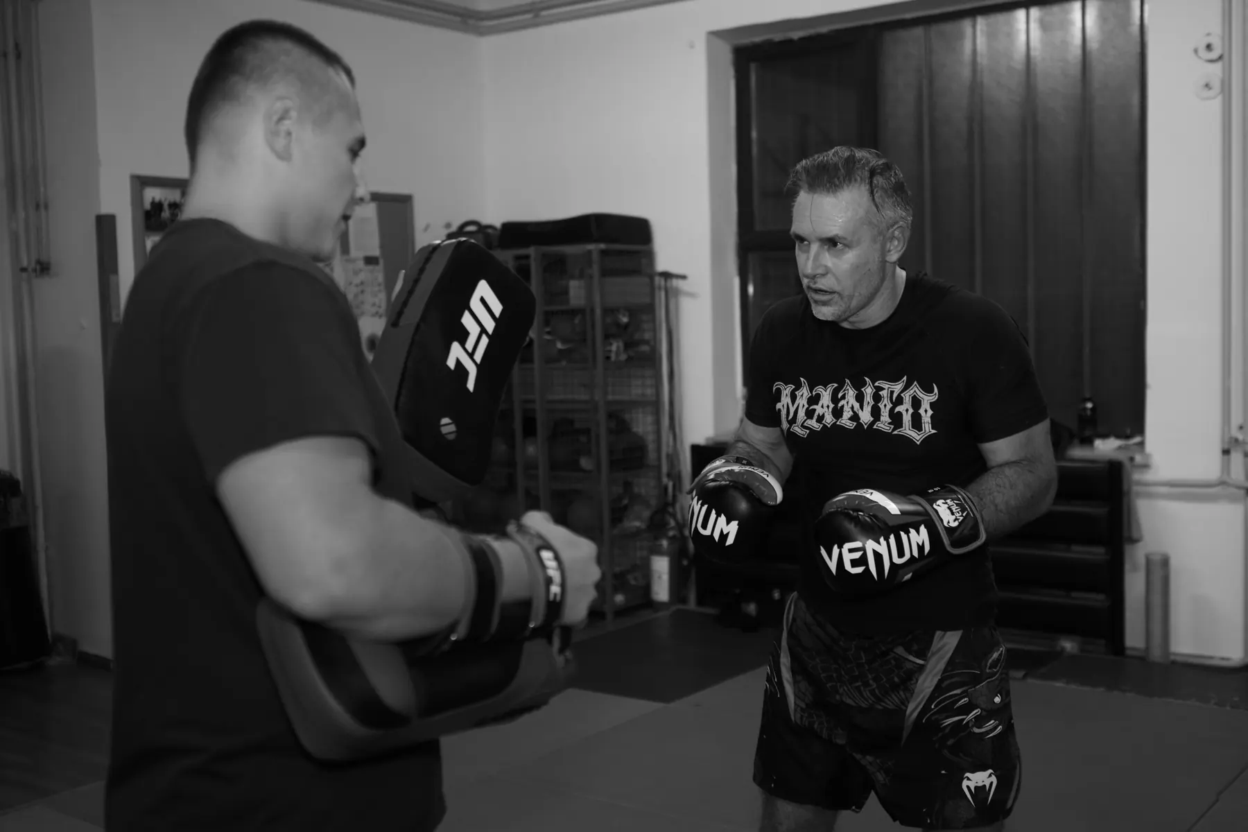 Kickboxing training action